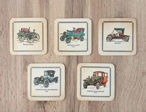 Bierdeckel oldtimer - 5x,