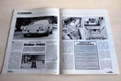 Mot 1982 chevrolet camaro - chevrolet, z